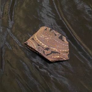 CHRISTIAN DIOR Tie (Brown/Paisley, Silk)